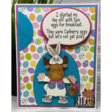 Two Eggs for Breakfast Cling Stamp by Riley & Co