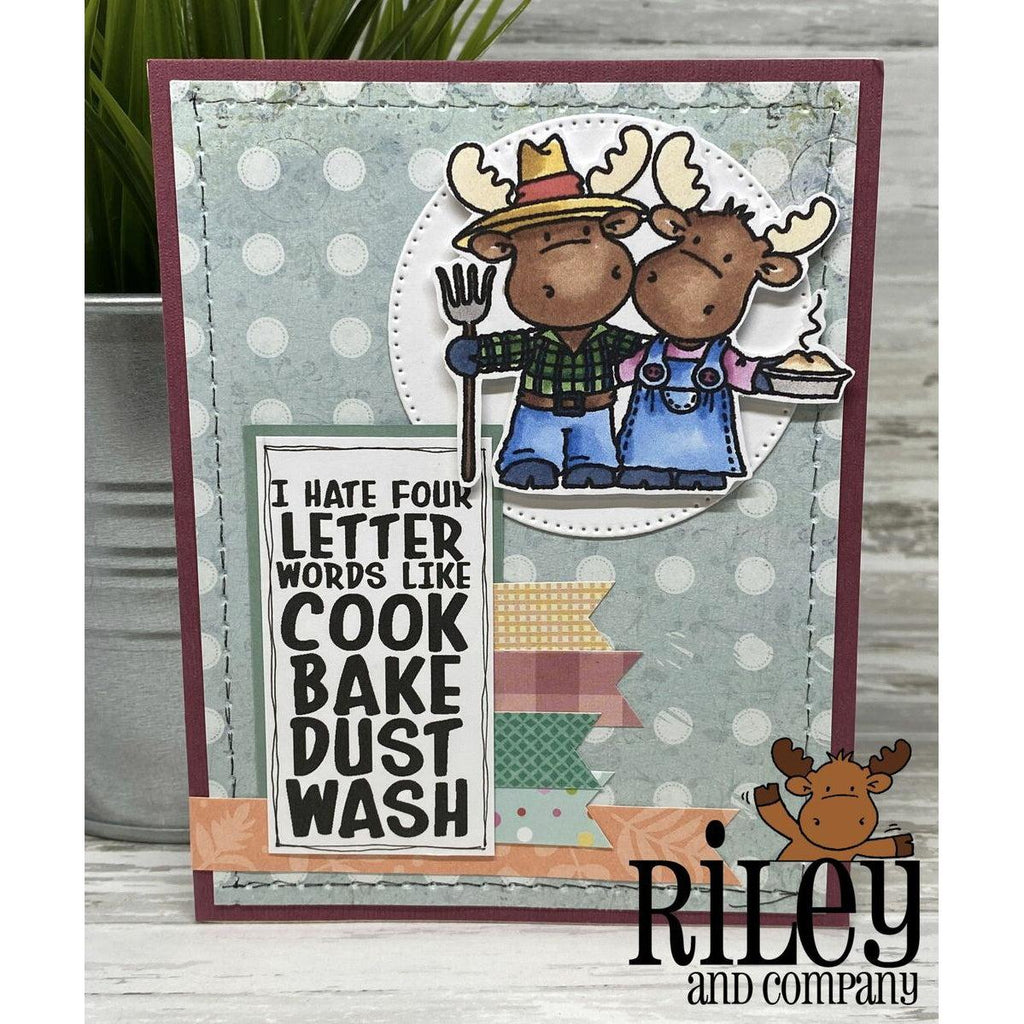 Four Letter Words Cling Stamp by Riley & Co