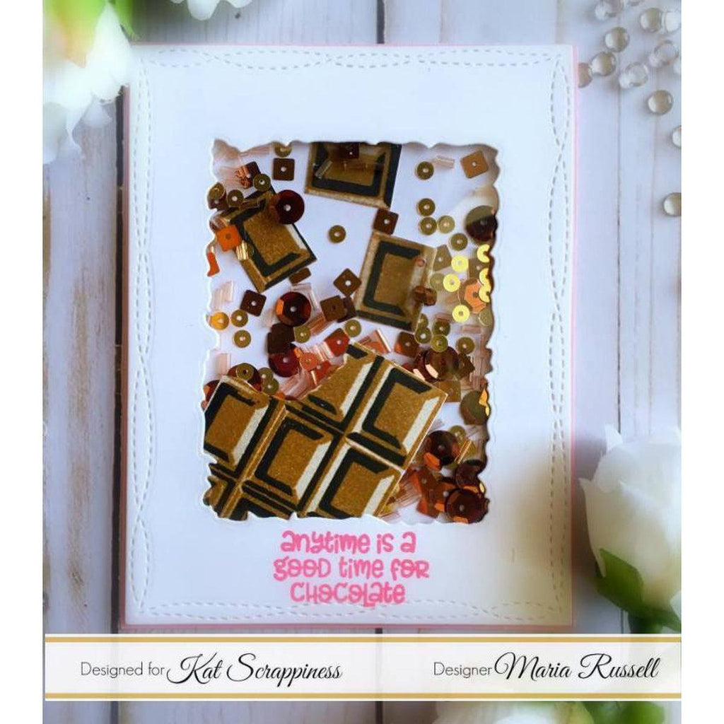 Layered Chocolate Bar 6"X8" Stamp Set by Kat Scrappiness - Kat Scrappiness