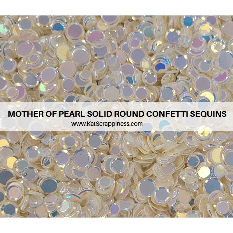 Mother of Pearl Solid Round Confetti Sequin Mix