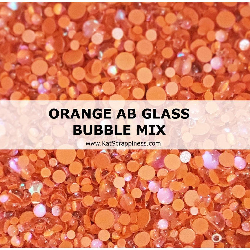 Orange AB Glass Bubble Mix