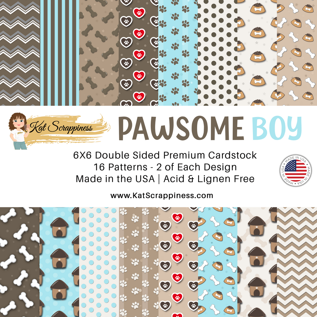 Pawsome Boy 6x6 Paper Pad