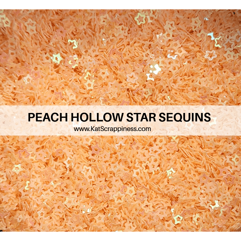 3mm Peach Hollow Star Sequins