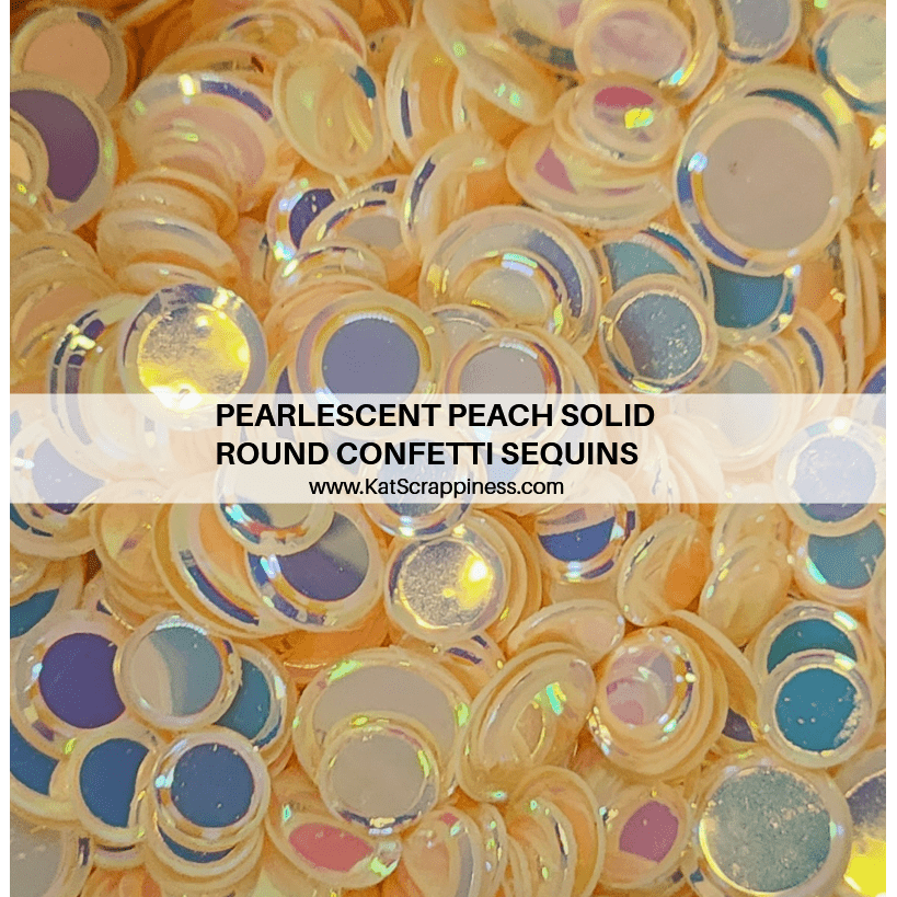 Pearlescent Peach Solid Confetti Mix - Sequins