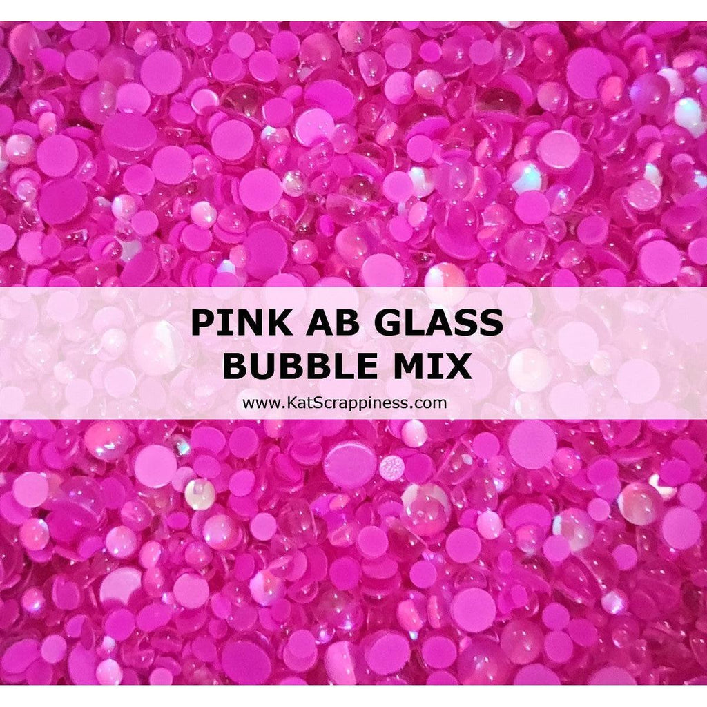 Pink AB Glass Bubble Mix