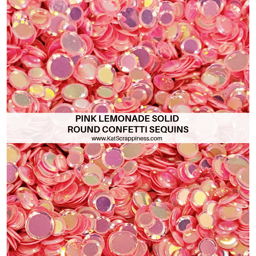 Pink Lemonade Solid Round Confetti Sequin Mix