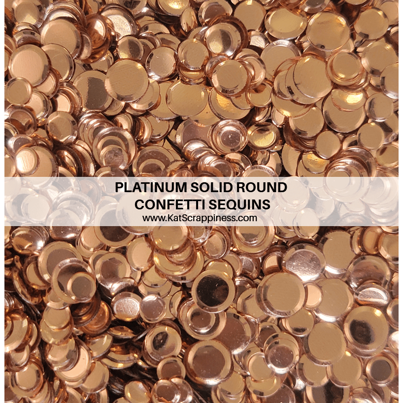 Platinum Solid Round Confetti Sequin Mix