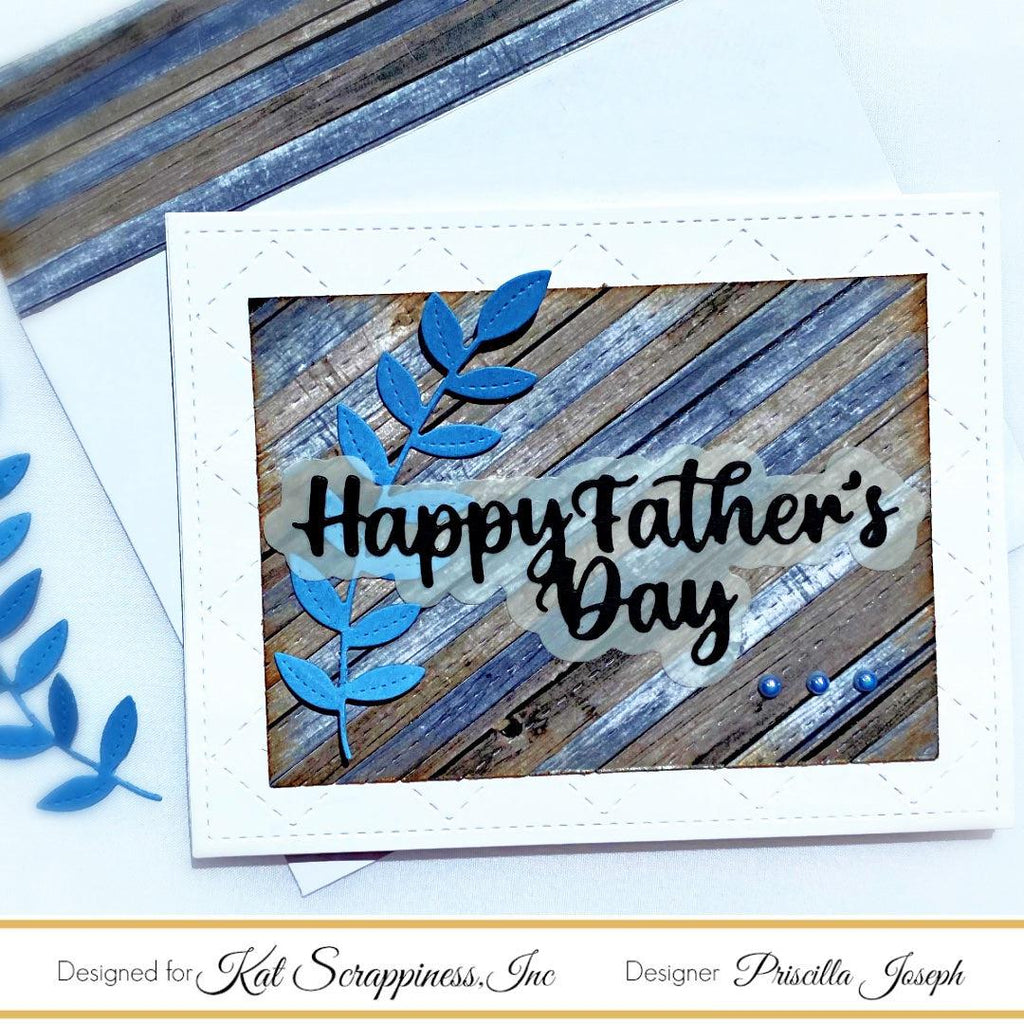 Happy Father's Day Horizontal Word Die With Shadow