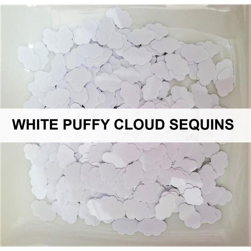 White Puffy Cloud Shaped Sequins