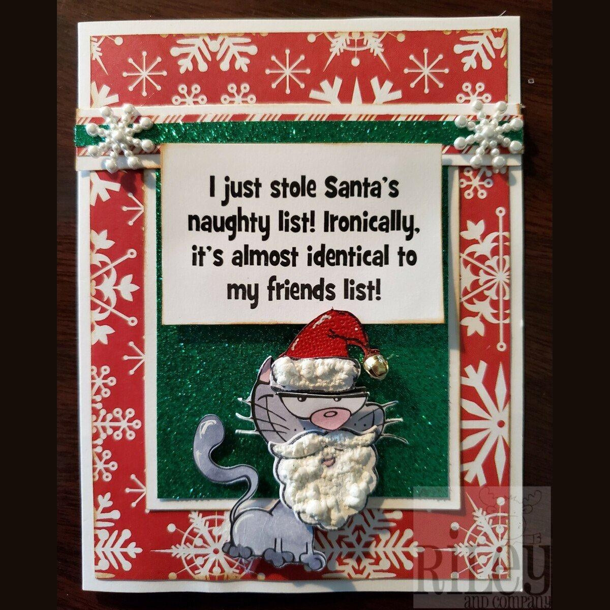 Santa's Naughty List Stamp by Riley & Co