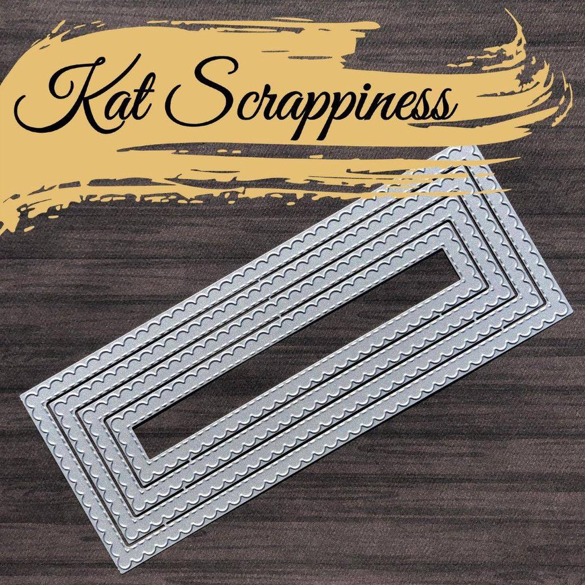 Stitched Scalloped Nesting Slimline Dies by Kat Scrappiness - Kat Scrappiness