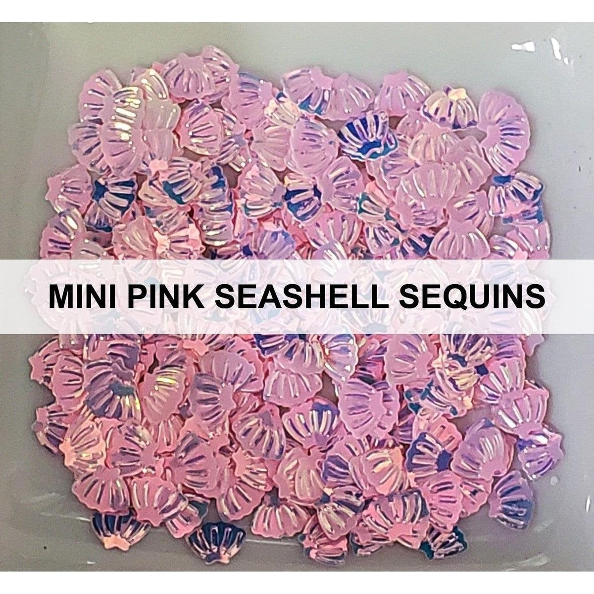 Mini Pink Seashell Sequins - Kat Scrappiness