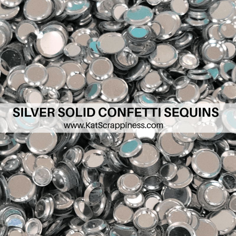Silver Solid Round Confetti Sequin Mix