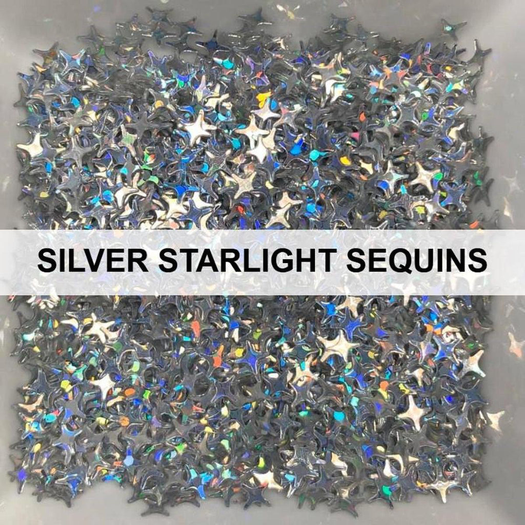 Silver Starlights - Sequins - Kat Scrappiness
