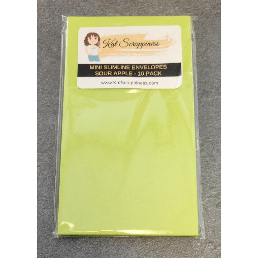 Mini Slimline Envelopes - Sour Apple - 10 pack - CLEARANCE!