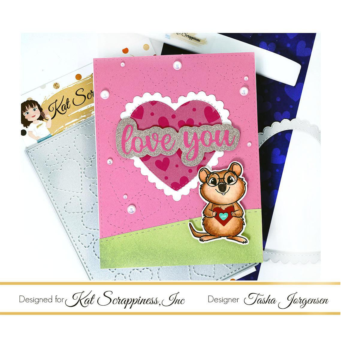 Double Stitched Heart Dies by Kat Scrappiness - Kat Scrappiness
