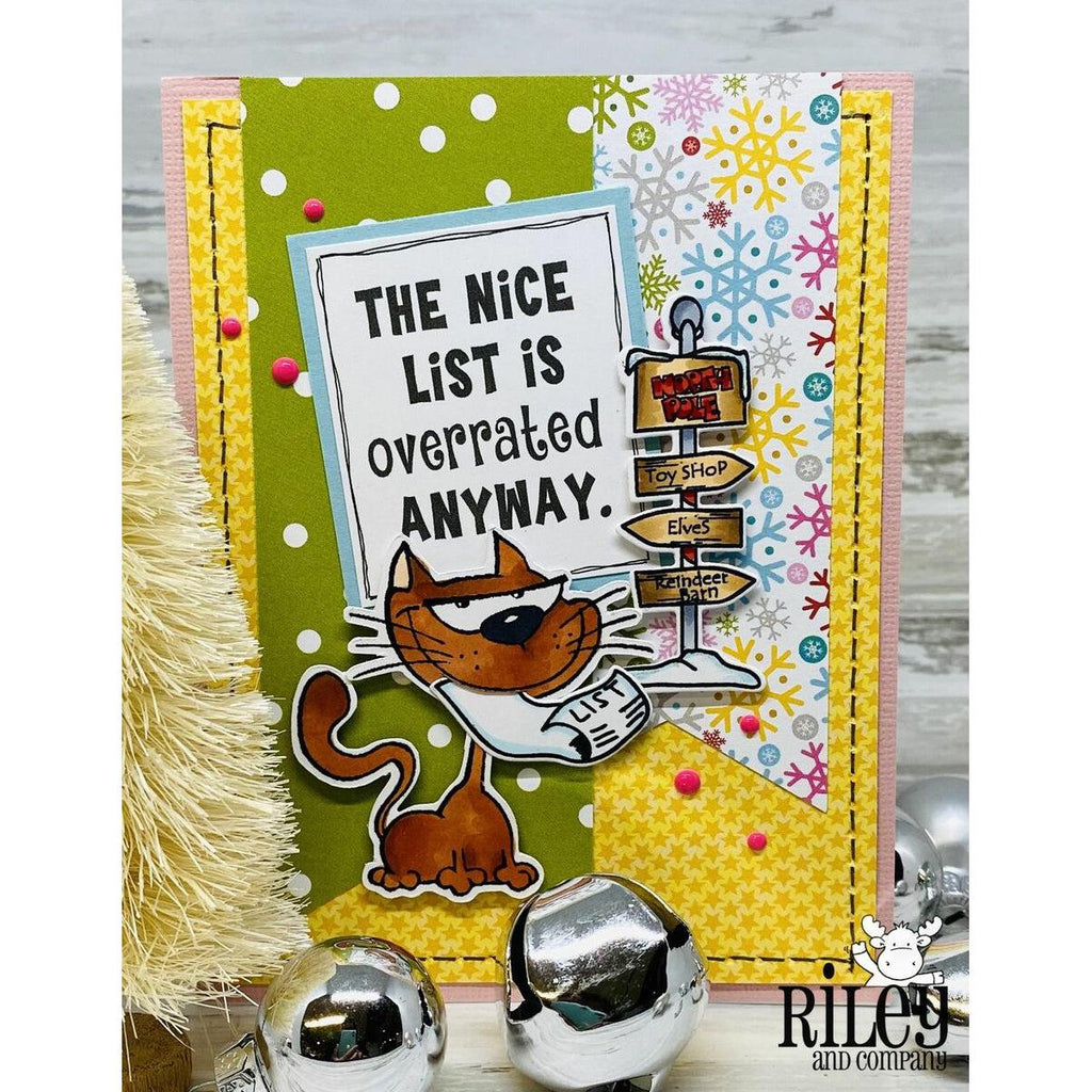 The Nice List is Overrated Cling Stamp by Riley & Co.