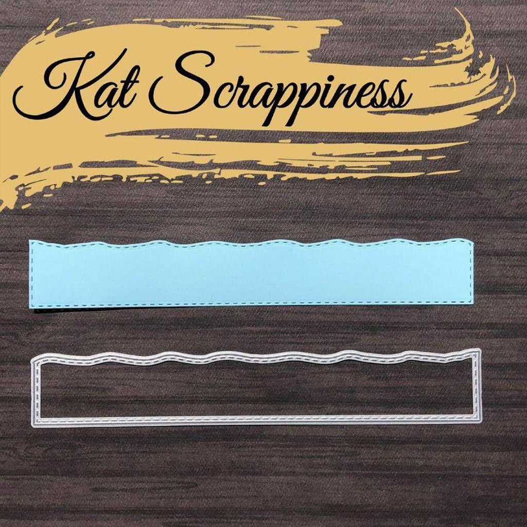 Stitched Slimline Waves Die by Kat Scrappiness - RESERVE - Kat Scrappiness