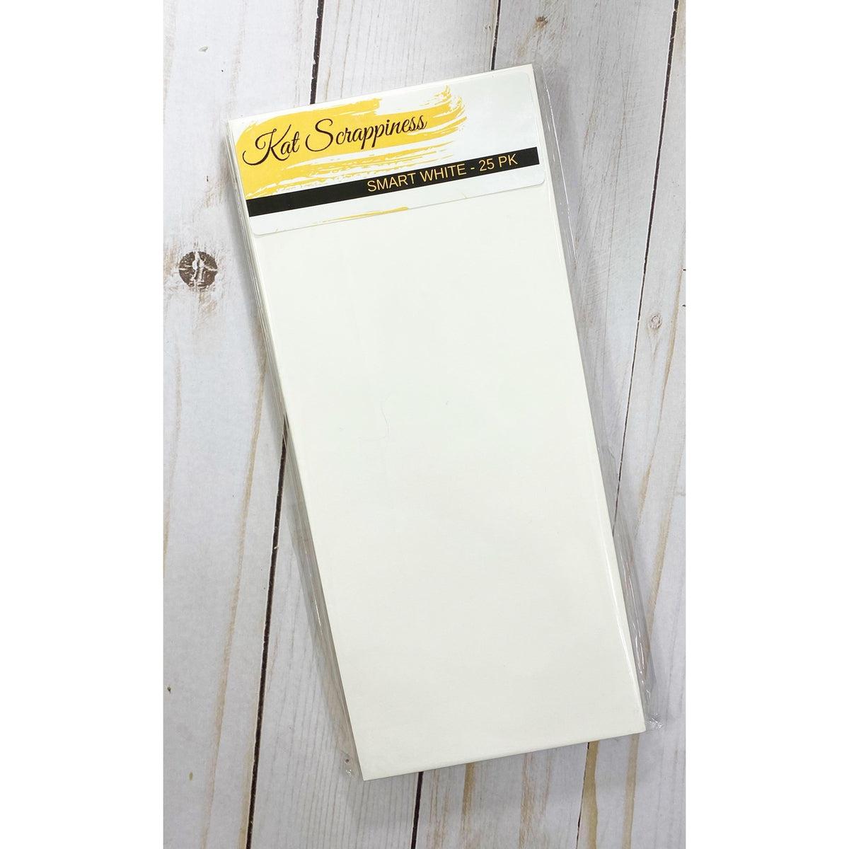 #10 Slimline Envelope - Smart White 25 pack - Kat Scrappiness