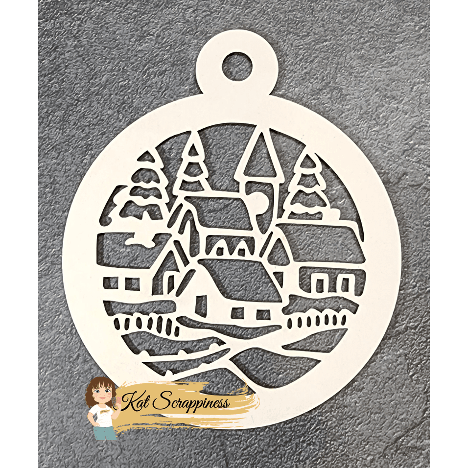 Winter Village Ornament Shaker Card Kit - 037