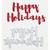 "Happy Holidays" Brush Script Word & Sentiment Die by Kat Scrappiness - Kat Scrappiness