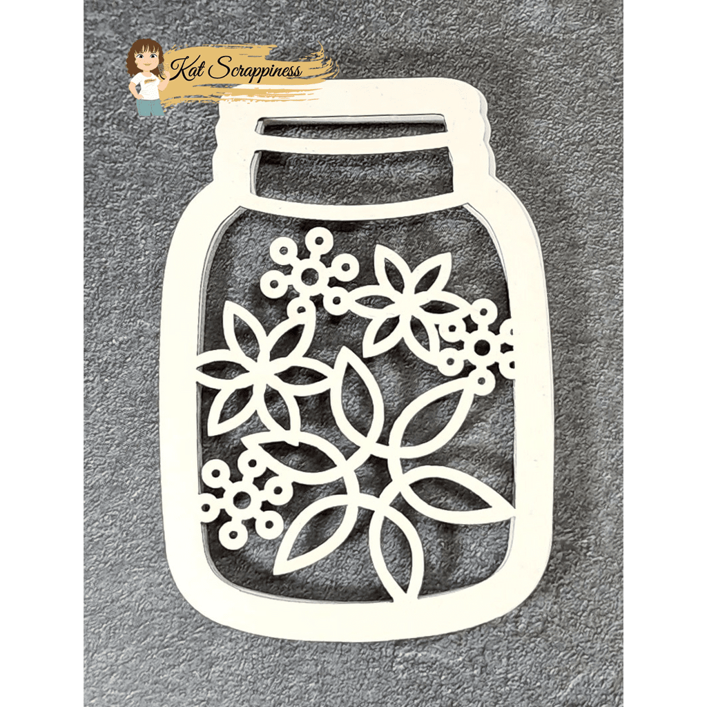 Poinsettia Jar Shaker Card Kit - 049